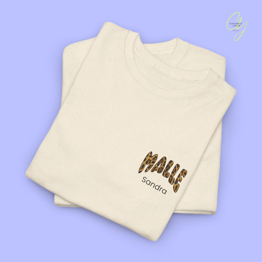 Mallemaus Shirt  —  Malle Maus T-Shirt Leopard backprint(Customizable)