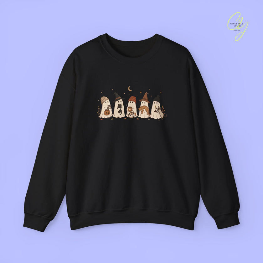 Katzen-Sweatshirt | Geister und Katzen