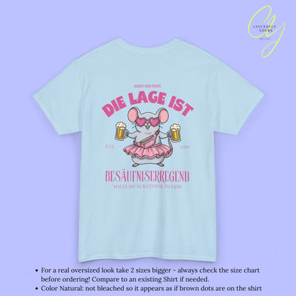Mallemaus Shirt Malle Maus  —  Die Lage ist besäufniserregend Pink (Customizable)