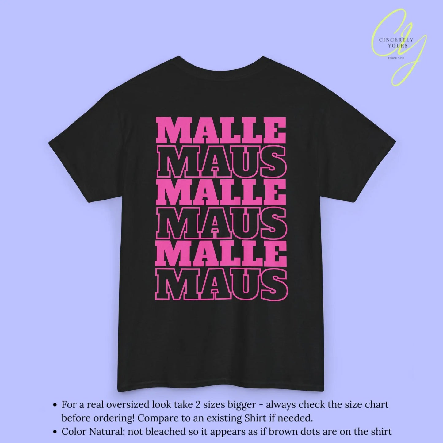 Mallemaus Shirt Malle - Malle Maus Backprint (Personalisierbar)