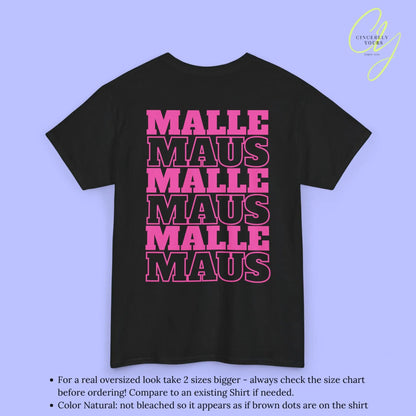 Mallemaus Shirt Malle - Malle Maus Backprint (Personalisierbar)