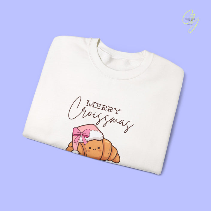 Christmas Sweatshirt | Merry Croissmas