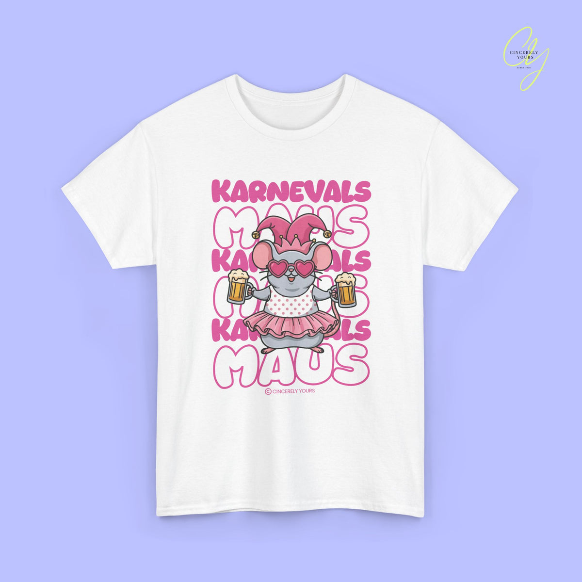 Karneval Shirt | Karnevals Maus pink Bierkrug