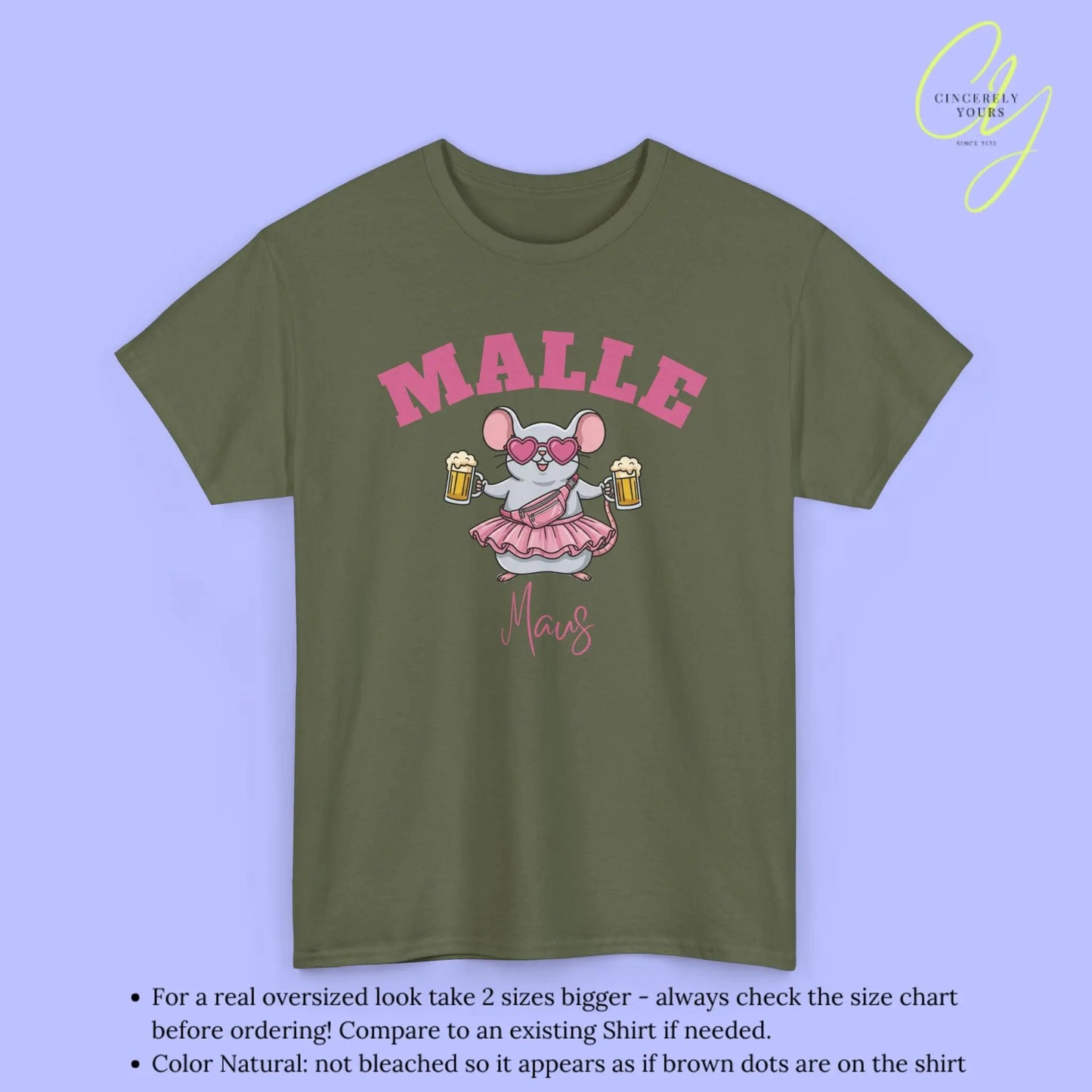 Malle Party Shirt — Malle Party Maus Bierkrug Bauchtasche (Customizable) Cincerely Yours