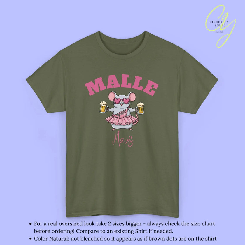 Malle Party Shirt — Malle Party Maus Bierkrug Bauchtasche (Customizable) Cincerely Yours