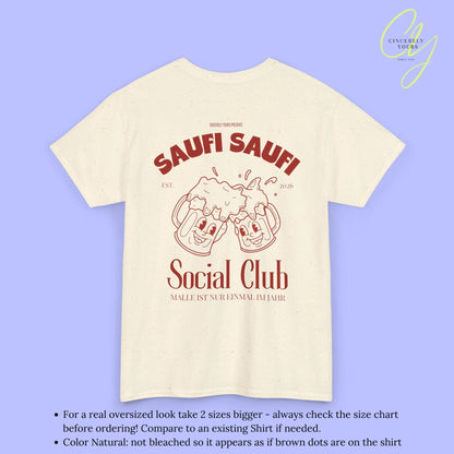 Malle Party Shirt — Saufi Saufi Social Club Bierkrüge Maskottchen (Customizable) Cincerely Yours