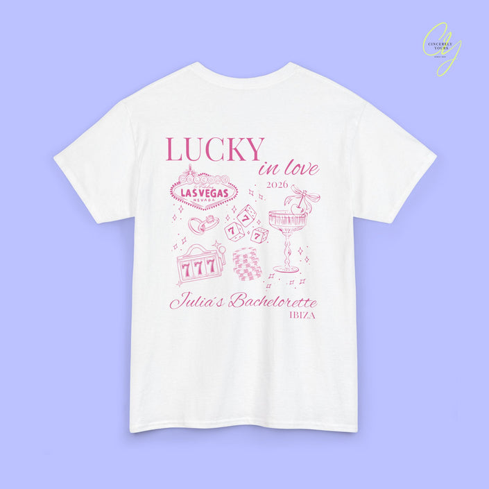 JGA Shirt Lucky in Love Las Vegas Bachelorette T-Shirt