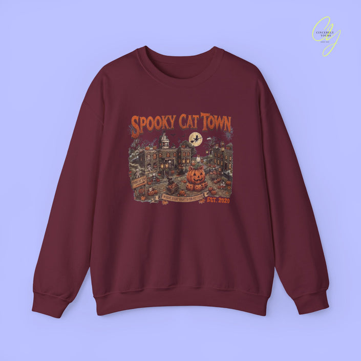 Cat Sweatshirt | Spooky cat town