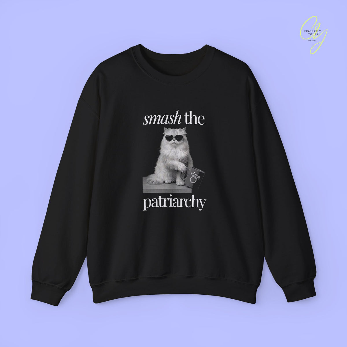 Cat Sweatshirt | Smash the patriarchy bootleg
