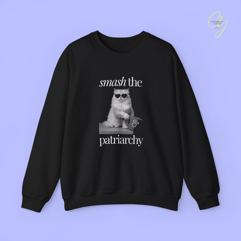 Cat Sweatshirt | Smash the patriarchy bootleg