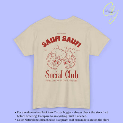 Malle Party Shirt — Saufi Saufi Social Club Bierkrüge Maskottchen (Customizable) Cincerely Yours