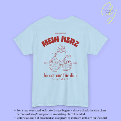 Malle Party Shirt — Mein Herz brennt nur für dich Bierkrüge (Customizable)