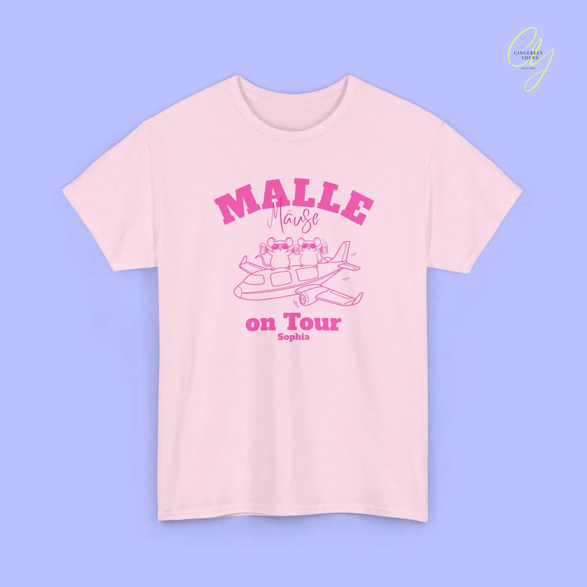Malle Party Shirt — Malle Party Maus on tour Bierkrug Flugzeug(Customizable) Cincerely Yours