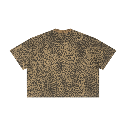 Mallemaus Shirt Malle Maus - Chantal Pink Unisex Leopard Print Boxy T-Shirt