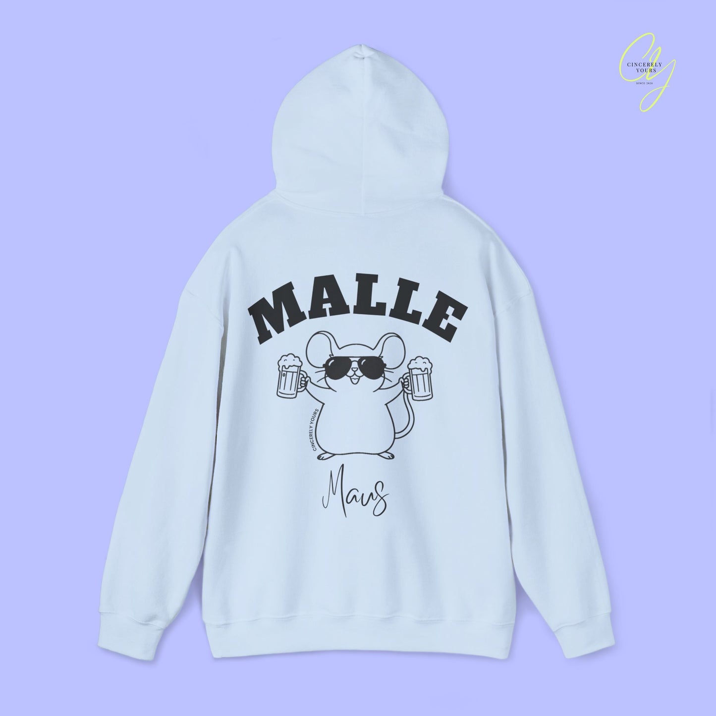 Malle Maus Hoodie — Mallemaus Bierkrug Party Sweatshirt