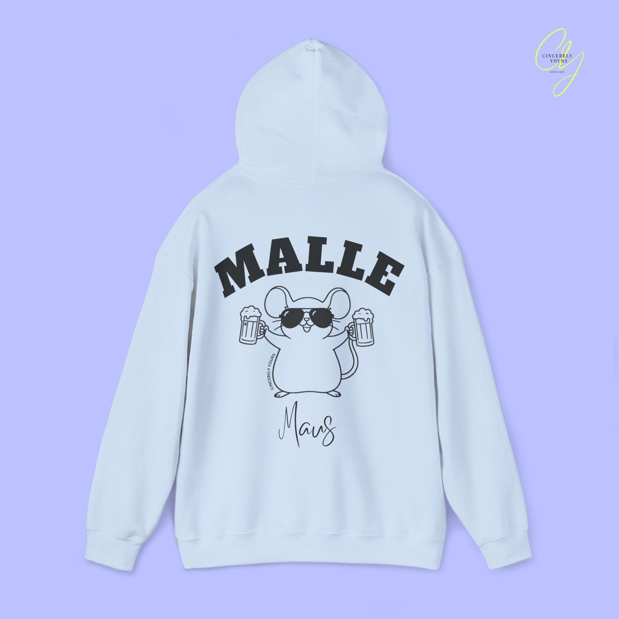 Malle Maus Hoodie — Mallemaus Bierkrug Party Sweatshirt
