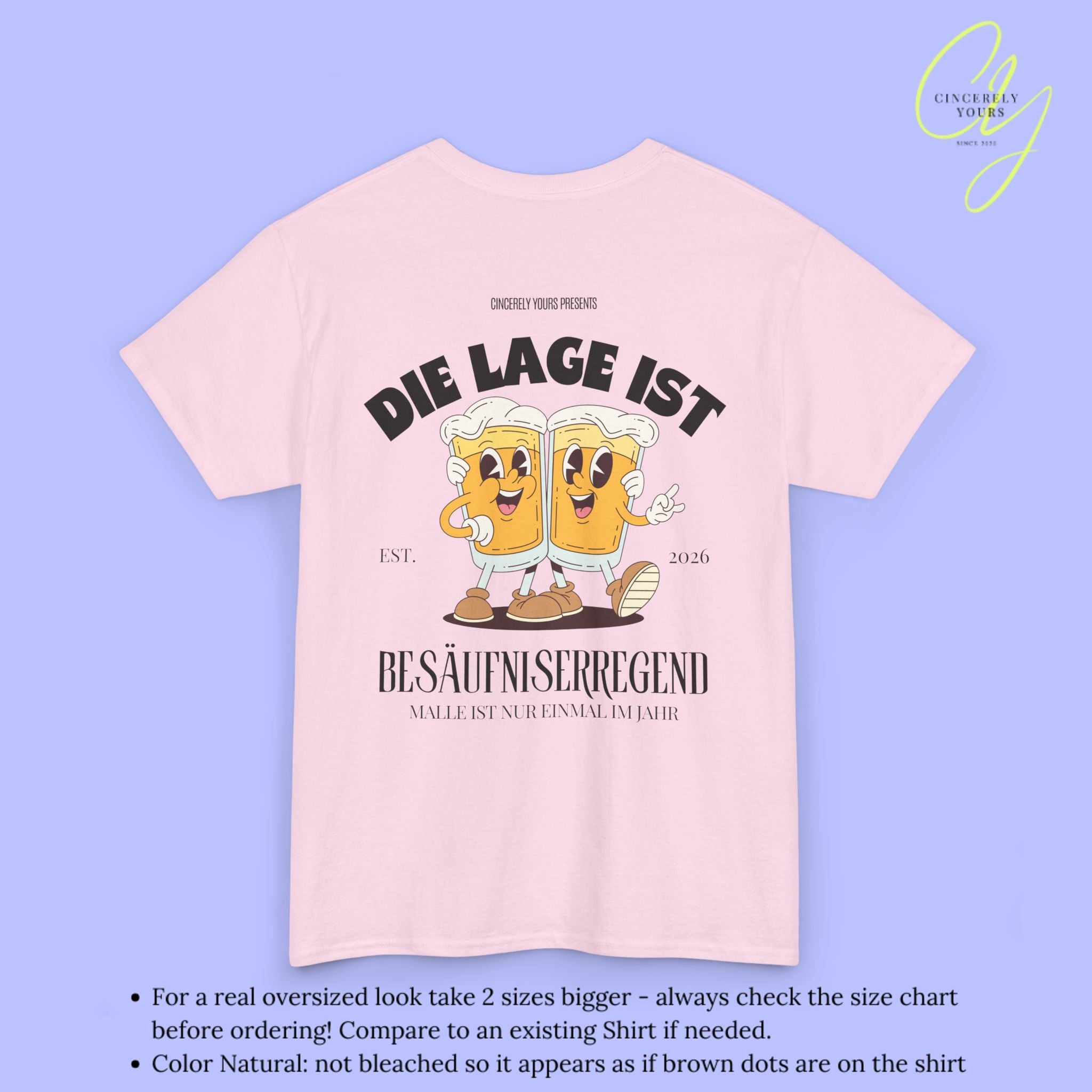 The situation calls for a drinking spree Mallorca Shirt - Beer Mugs Mascot (Customizable)
