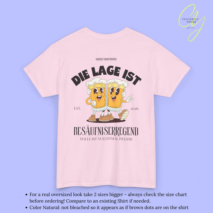 Die Lage ist besäufniserregend Malle Shirt - Bierkrüge Masskottchen (Customizable)