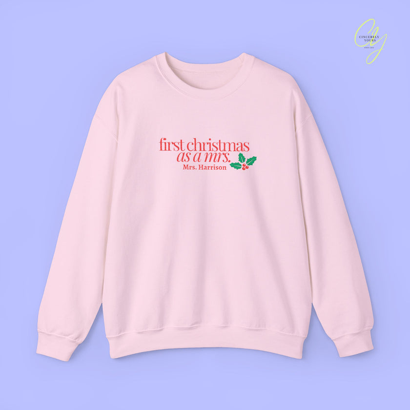 Bride Sweatshirt | BESTICKT first christmas as a mrs