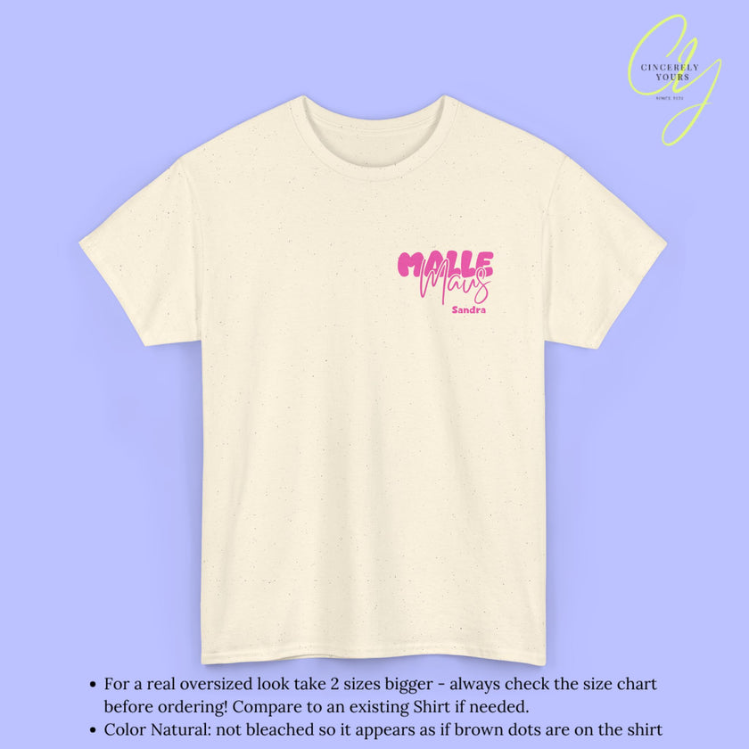 Mallemaus Shirt | Malle Maus pink bubble font Bierkrug