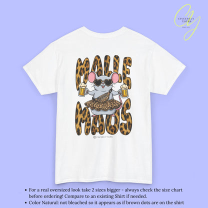 Mallemaus Shirt  —  Malle Maus T-Shirt Leopard backprint(Customizable)