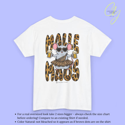 Mallemaus Shirt  —  Malle Maus T-Shirt Leopard backprint(Customizable)