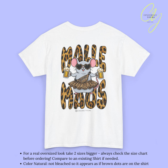 Mallemaus Shirt  —  Malle Maus T-Shirt Leopard backprint(Customizable)