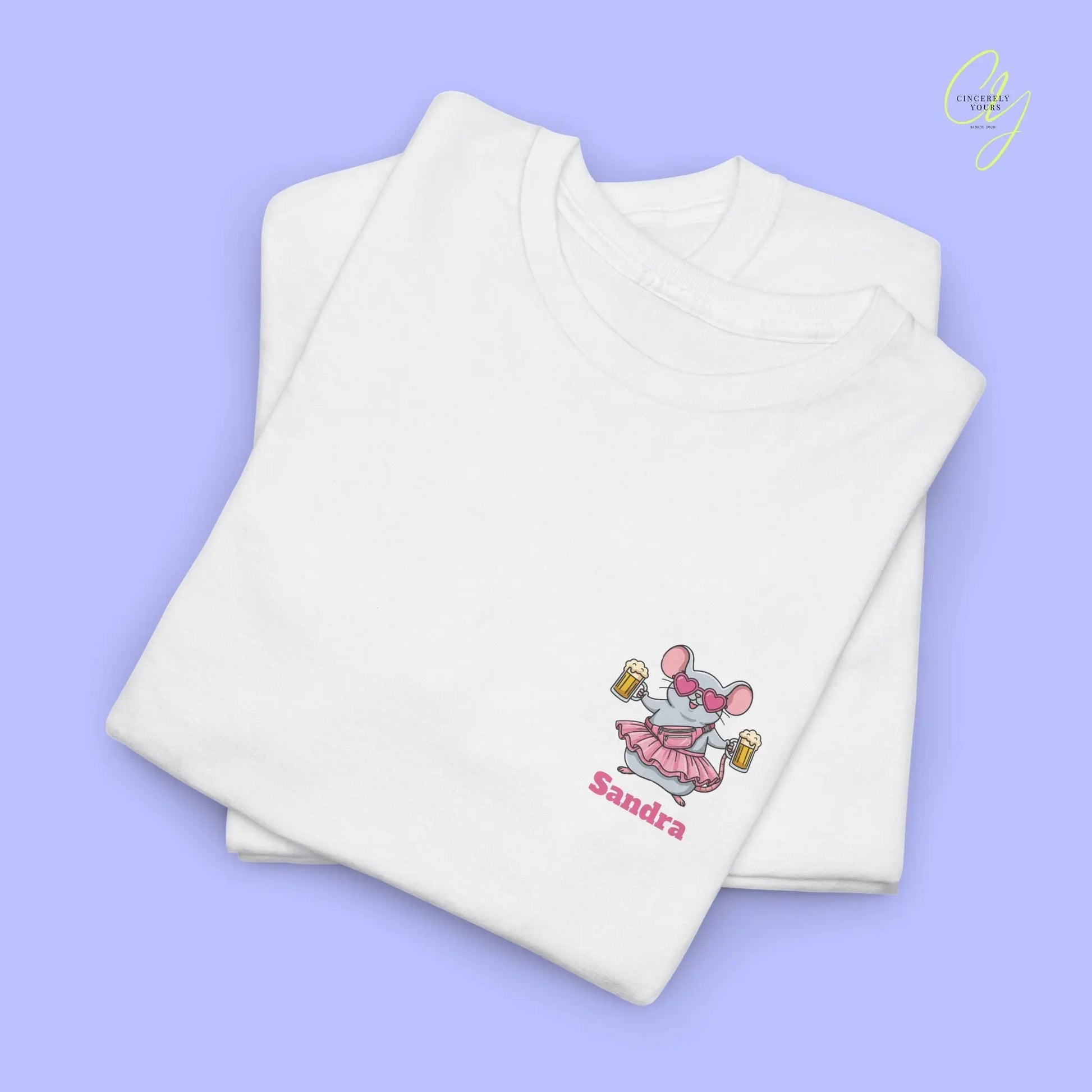 Malle Party Shirt — Malle Maus pinke Bauchtasche Bierkrüge (Customizable) Cincerely Yours