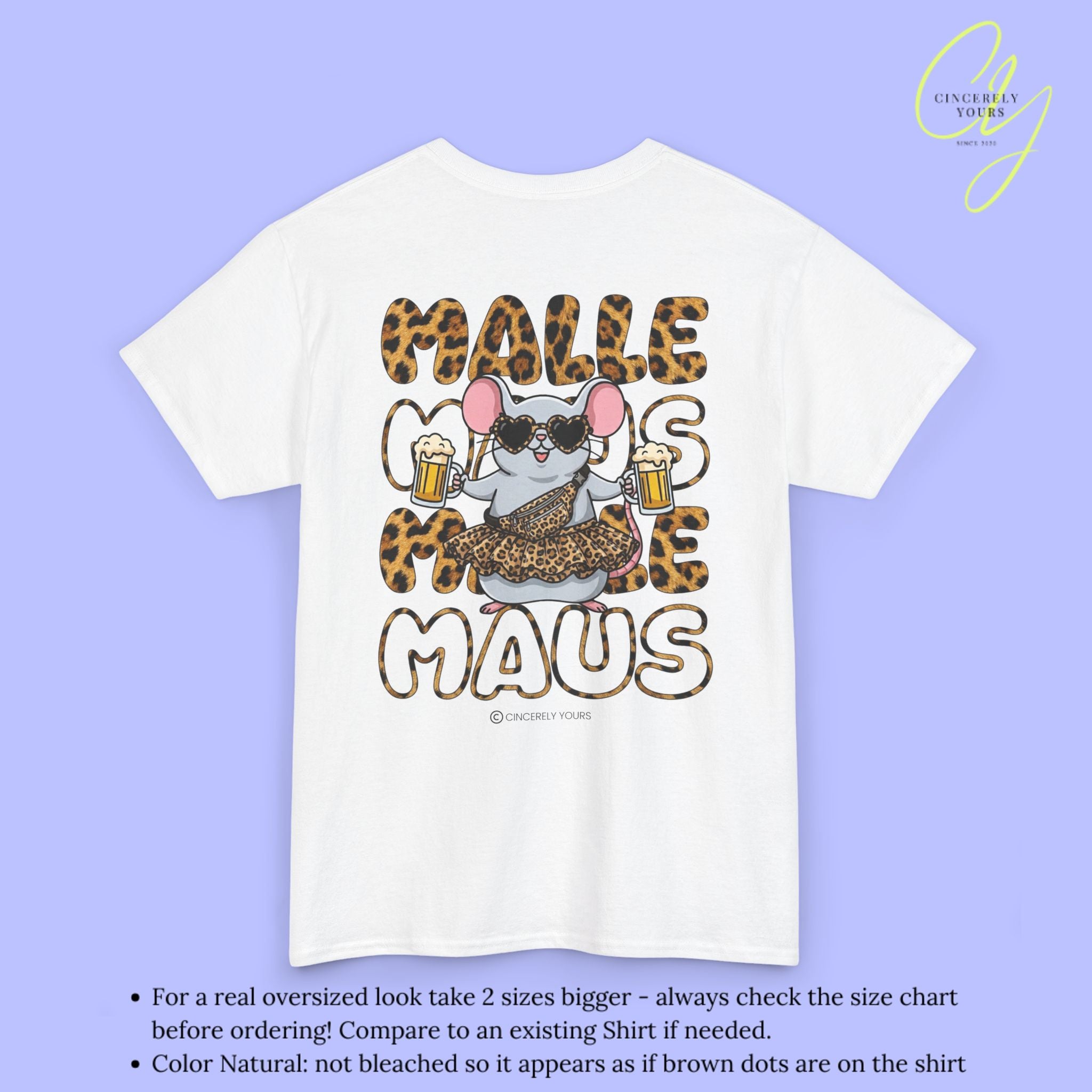 Mallemaus Shirt Malle Maus Leopard — Leopard Malle Maus Beer Mug (Customizable)