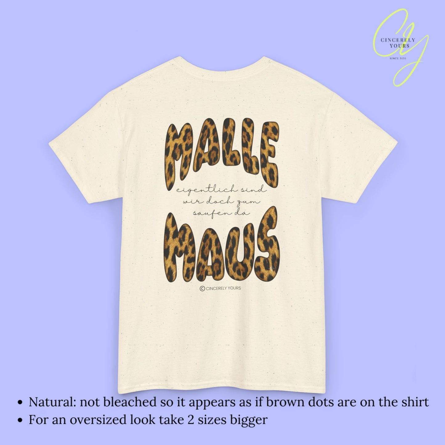 Mallemaus Shirt Malle Maus Leopard - Eigentlich sind wir zum saufen da