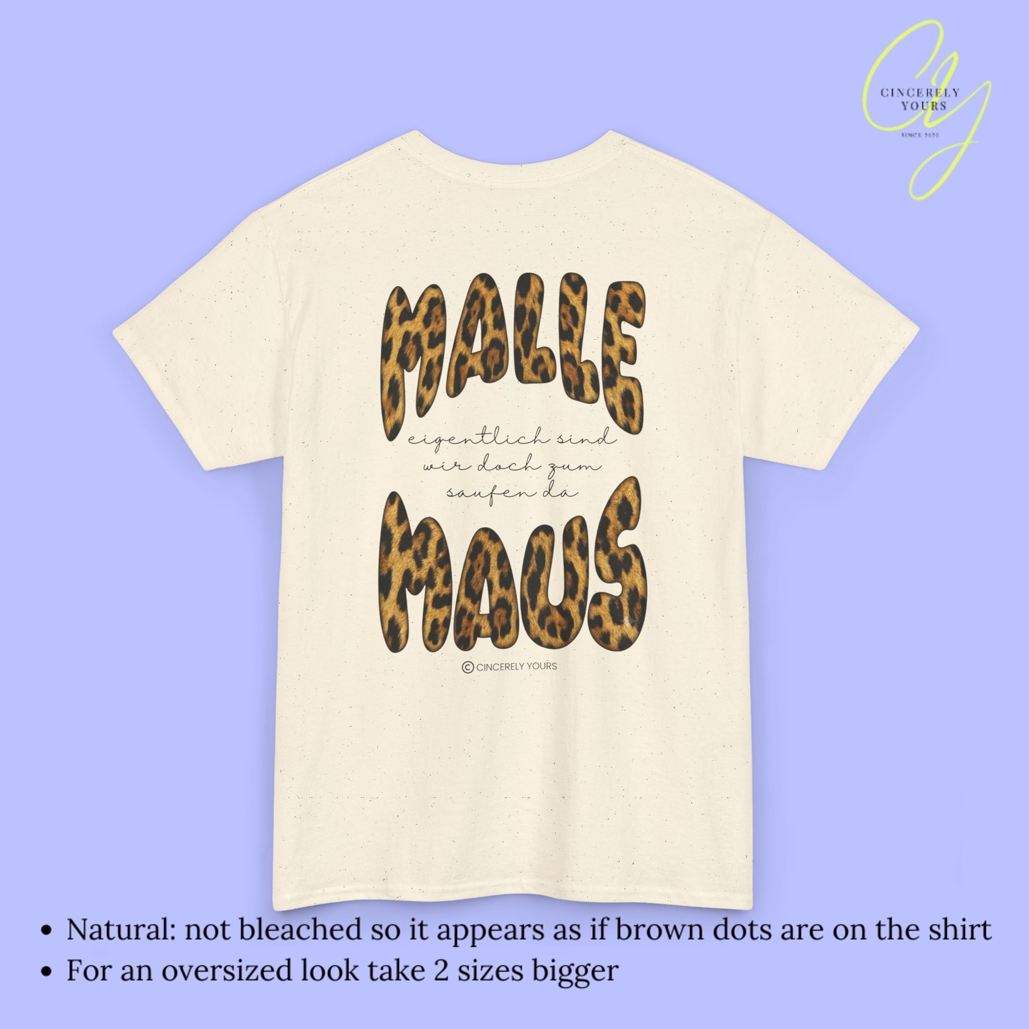 Mallemaus Shirt Malle Maus Leopard - Eigentlich sind wir zum saufen da