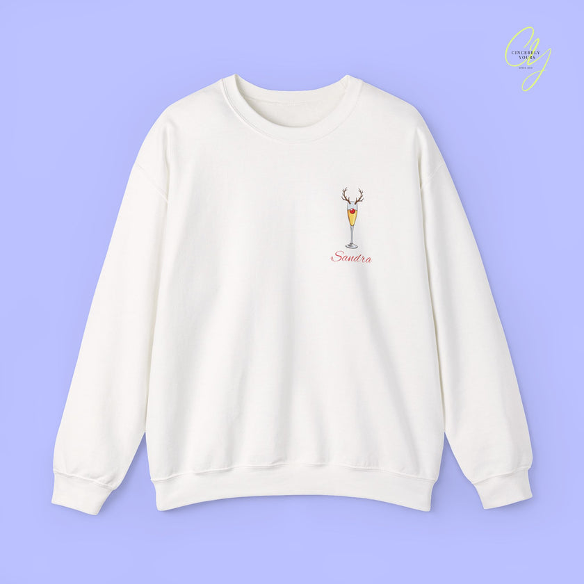 Christmas Sweatshirt | Merry Drunkmas Prosecco
