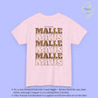 Mallemaus Shirt — Malle Maus Schriftzug Leopard Backprint Malle Shirt (Customizable)