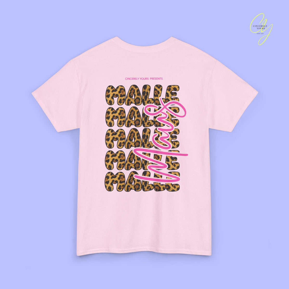 Mallemaus Shirt | Majorca Mouse Leopard Pink Bubble font