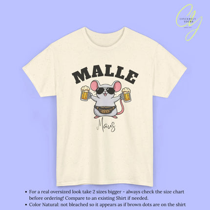 Malle Party Shirt — Malle Maus Bierkrug Bauchtasche Cincerely Yours