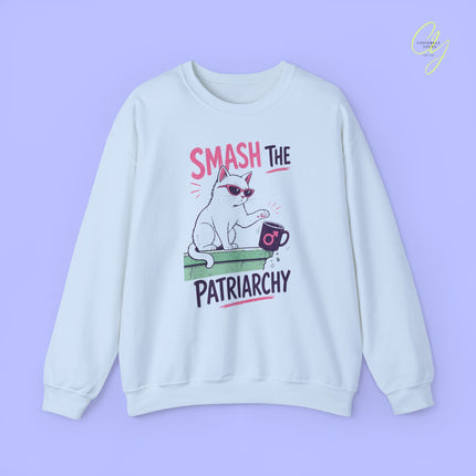 Feminist Cat Sweatshirt | Smash the Patriarchy