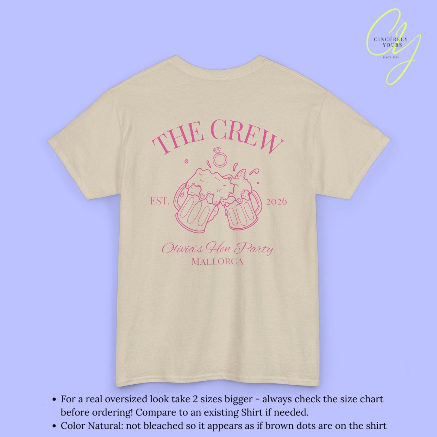 Old Money Bachelorette Shirt — Bierkrug Verlobungsring Hen Party Crew Shirt JGA Backprint only (Customizable)