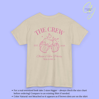 Old Money Bachelorette Shirt — Bierkrug Verlobungsring Hen Party Crew Shirt JGA Backprint only (Customizable)