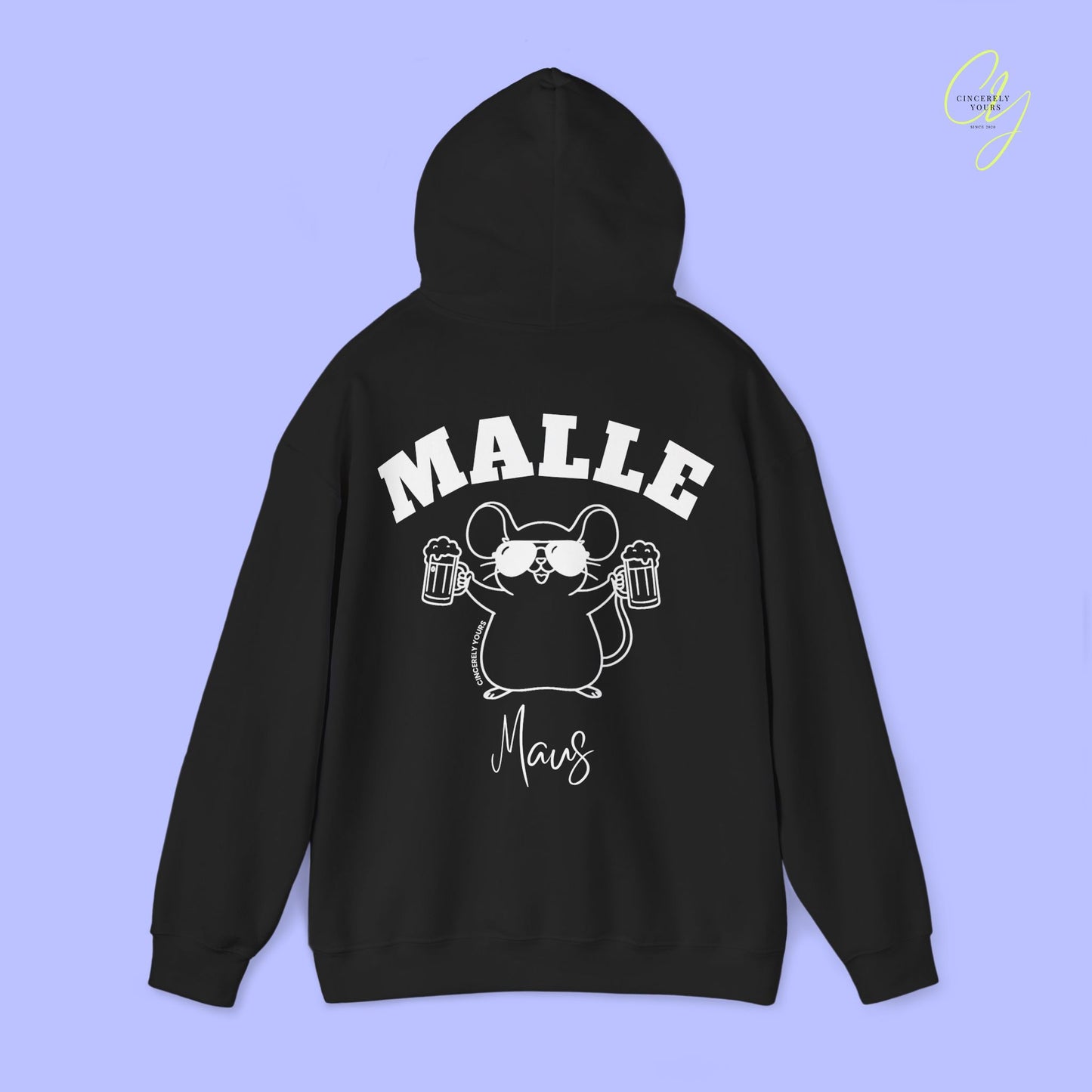 Malle Maus Hoodie — Mallemaus Bierkrug Party Sweatshirt
