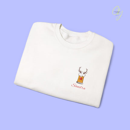 Christmas Sweatshirt | Merry Drunkmas beer mug