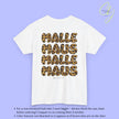 Mallemaus Shirt Malle Maus Leo — Malle Maus Schriftzug Leopard backprint (Customizable)