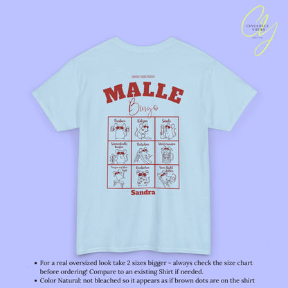 Mallemaus Shirt Malle - Bingo Party Shirt Malle Maus Backprint Party Spiel (Personalisierbar)