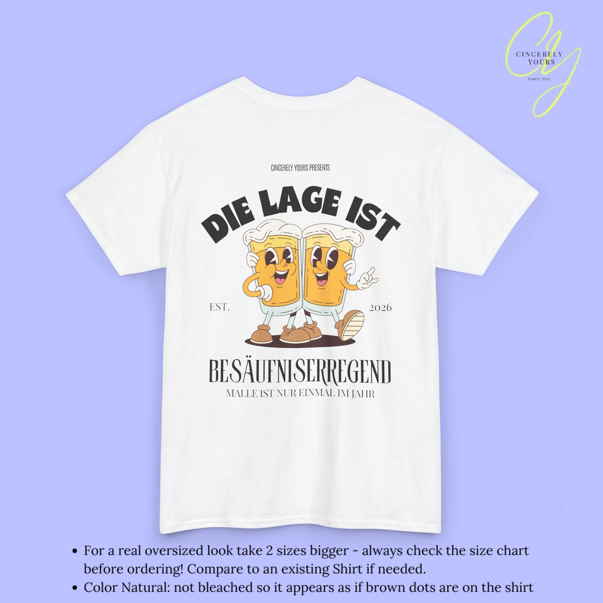 The situation calls for a drinking spree Mallorca Shirt - Beer Mugs Mascot (Customizable)