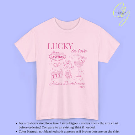 JGA Shirt Lucky in Love Las Vegas Style Bachelorette Party