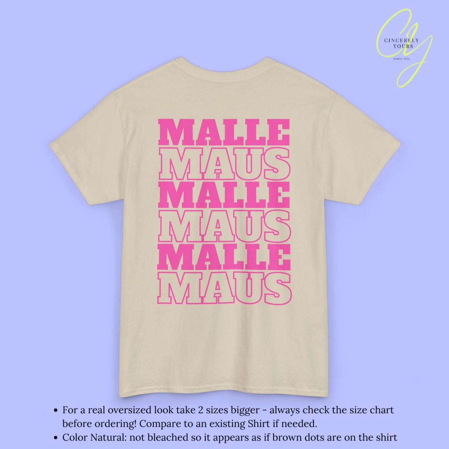 Mallemaus Shirt Malle - Malle Maus Backprint (Personalisierbar)