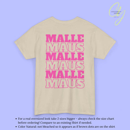 Mallemaus Shirt Malle - Malle Maus Backprint (Personalisierbar)