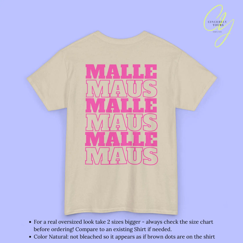 Mallemaus Shirt Malle - Malle Maus Backprint (Customizable)