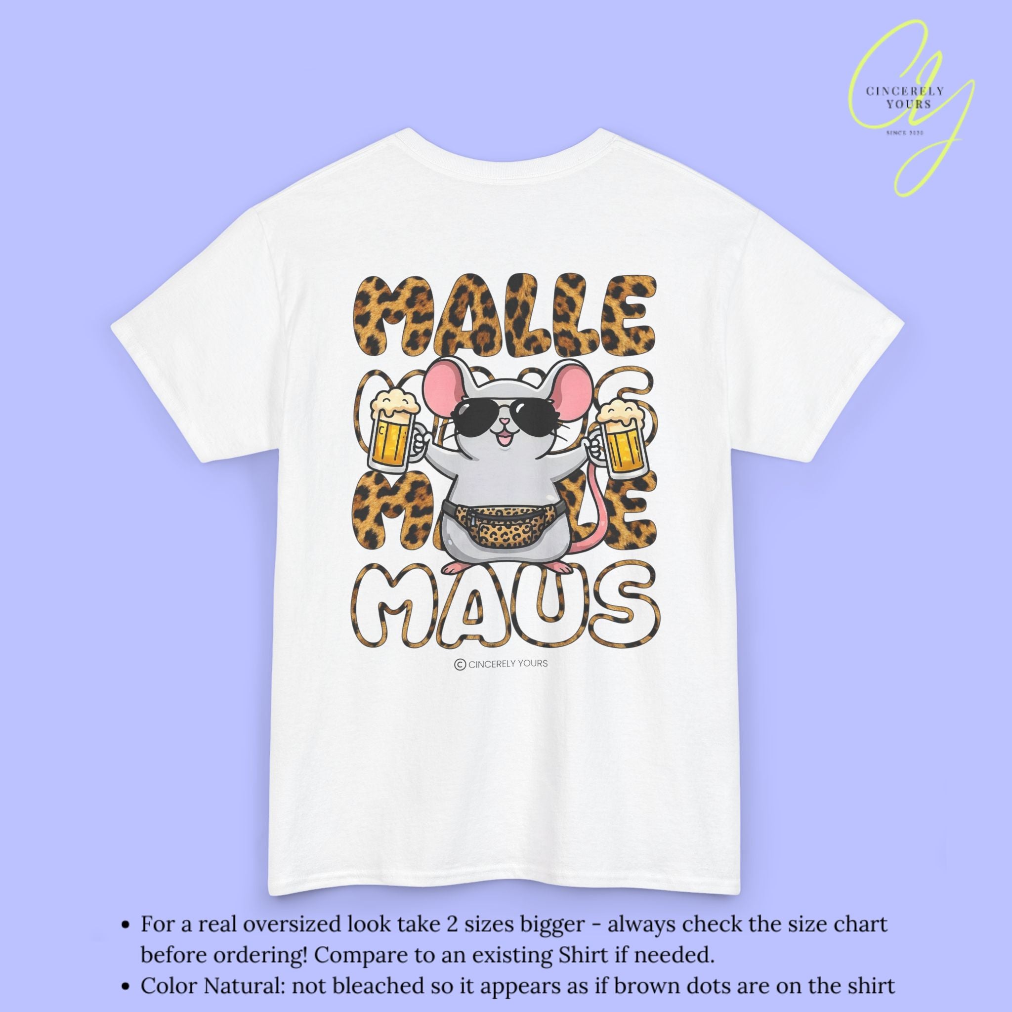 Mallemaus Shirt Malle Maus Leopard — Leopard Malle Maus OG Beer Mug (Customizable)
