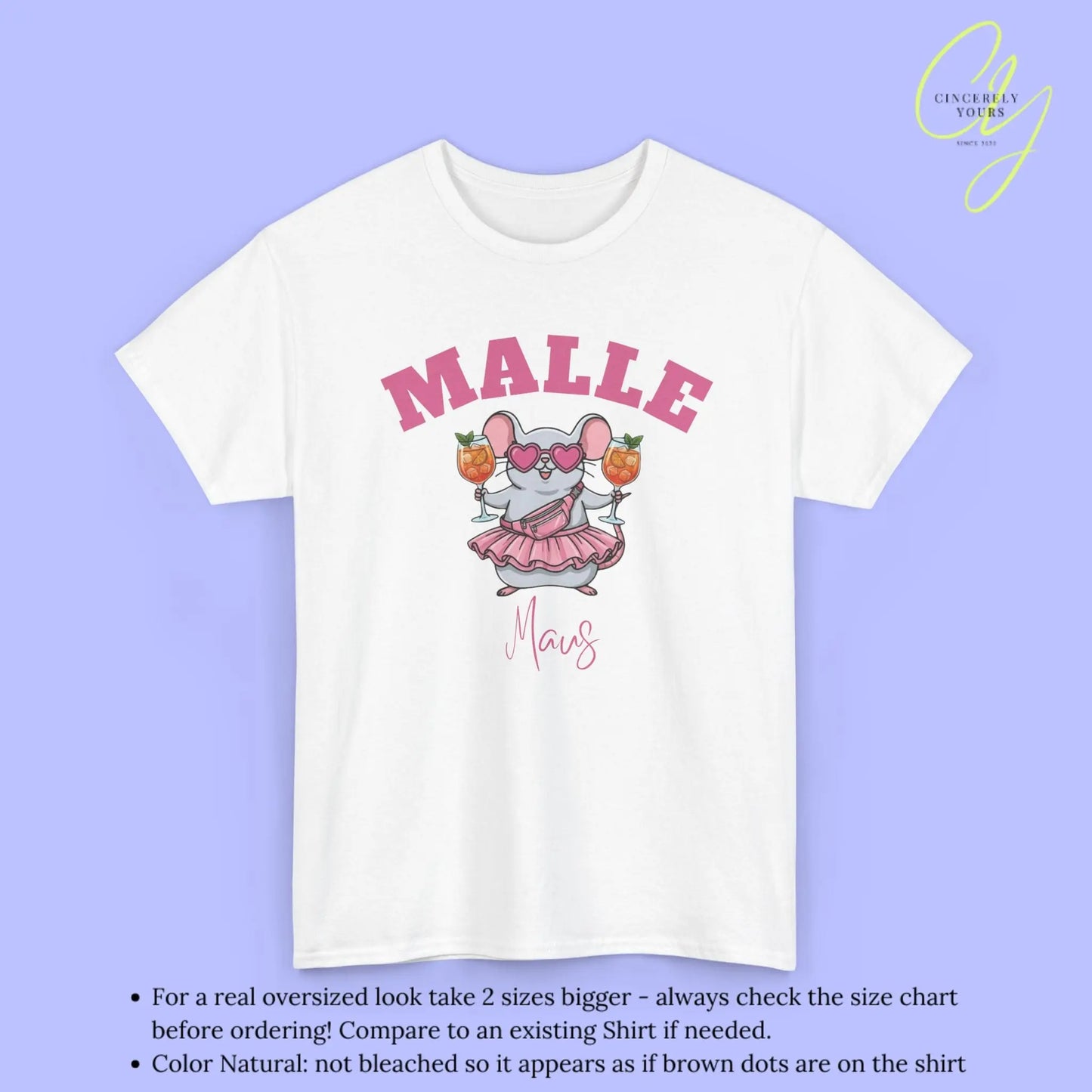 Malle Party Shirt — Malle Party Maus Spritz Bauchtasche Cincerely Yours