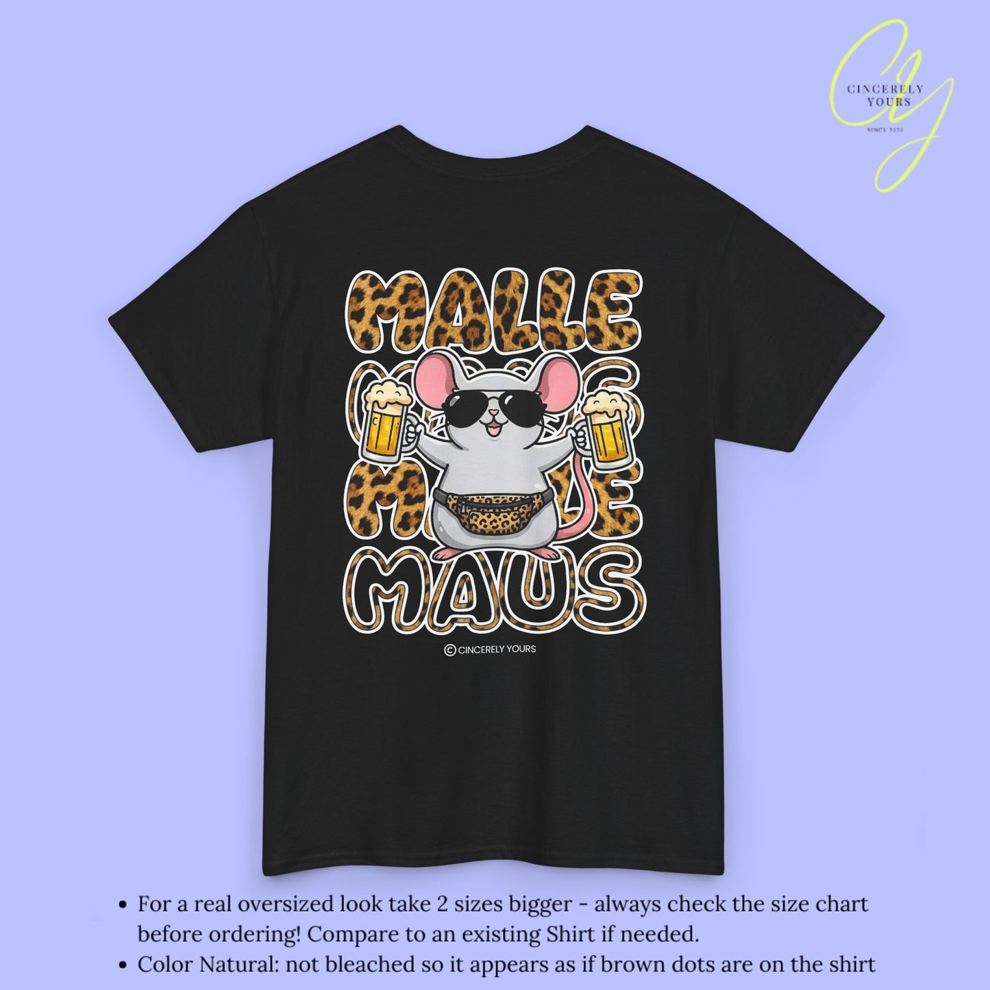 Mallemaus Shirt Malle Maus Leopard —  Leoparden Malle Maus OG Bierkrug (Customizable)